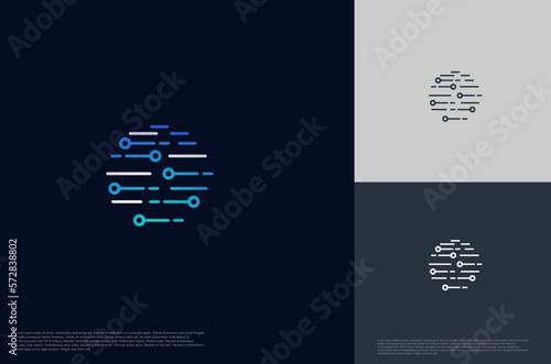 Abstract connecting global technology logo designs template, symbol template