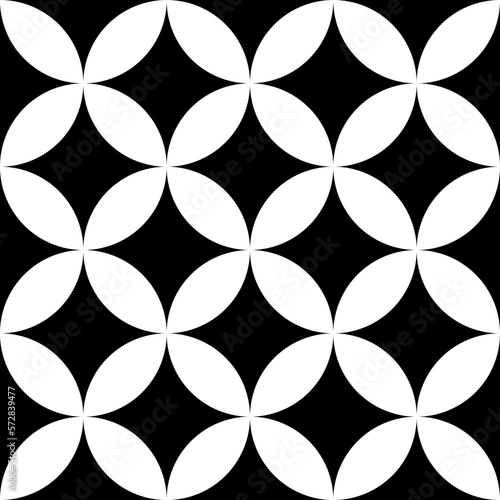 Japanese traditional patterns black and white seamless pattern