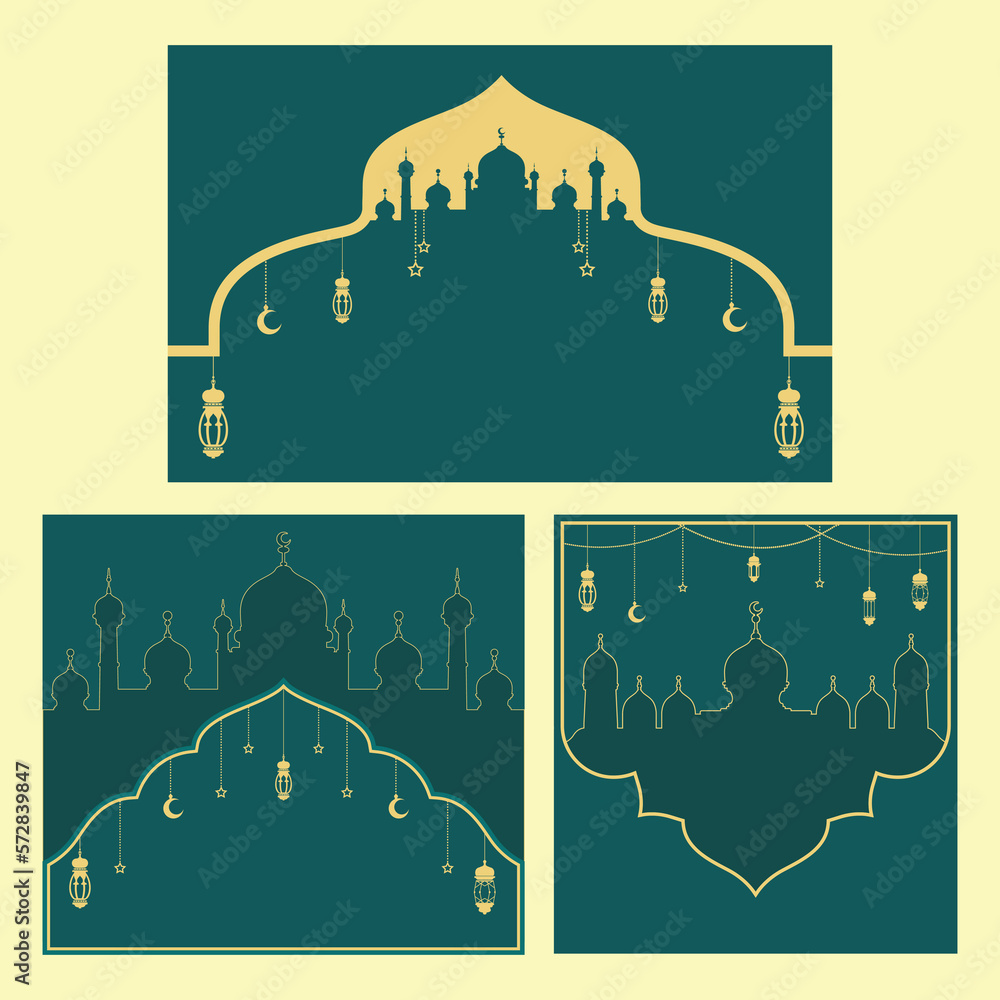 Obraz premium illustration of islamic mosque
