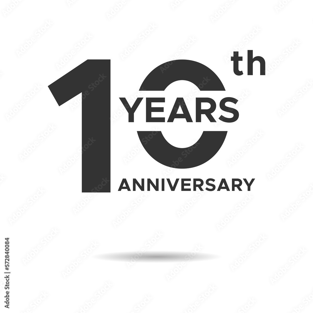 Fototapeta premium 10 years anniversary vector sign