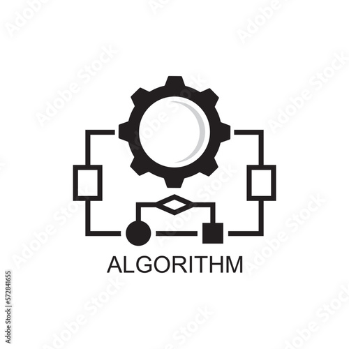 algorithm icon , analysis icon vector