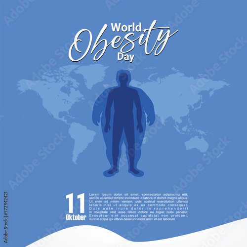 vector graphic of world obesity day good for world obesity day celebration. flat design. flyer design.flat illustration.