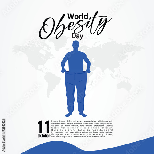 vector graphic of world obesity day good for world obesity day celebration. flat design. flyer design.flat illustration.