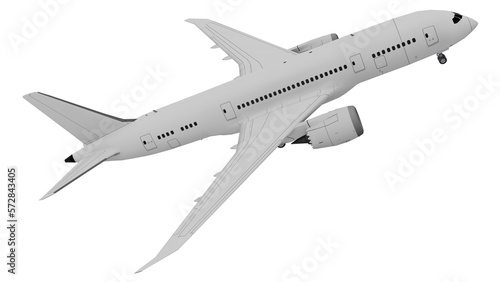 Wallpaper Mural Airplane isolated concept 3d render illustration template style Torontodigital.ca