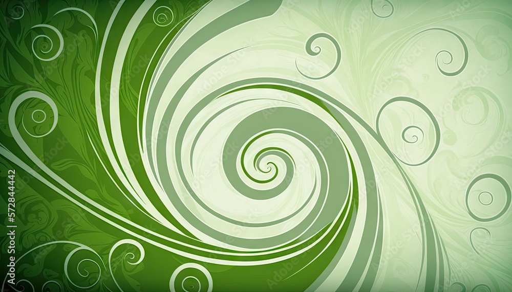 Saint Patrick's Day Geometric Shapes with Swirl designs and Mild color palette : A Beautiful Unique Colorful and Bold 3D Rendering Wallpaper Template for Celebration (generative AI)
