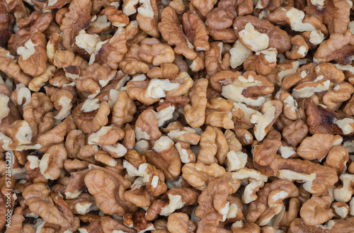 Nature's Abstract: The Texture of a Walnut Kernel close up