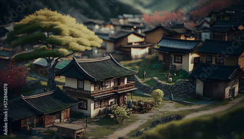 a story in a South Korea village Create With Generative AI Technology