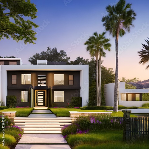 Create a design for a two story modern house 1_SwinIRGenerative AI © Ai.Art.Creations