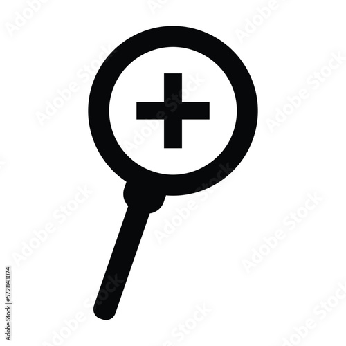 In, increase, magnifier icon