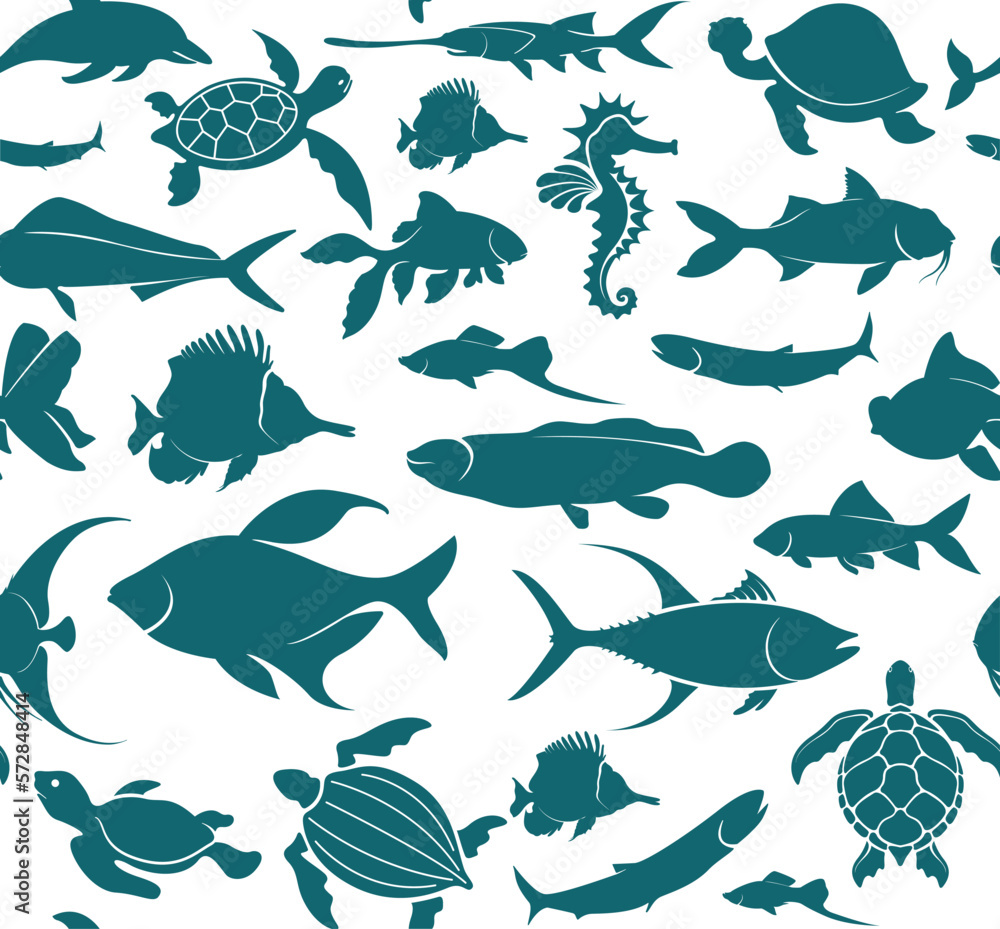 seamless pattern with fishes seamless pattern with fishes