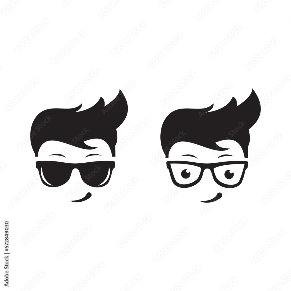 Geek Boy Vector icon design illustration Geek Boy Vector icon design illustration