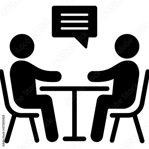 Conversation Half Glyph Vector Icon which can easily modified 

