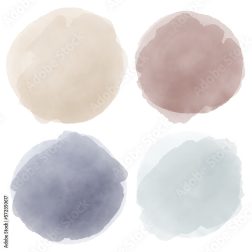 Delicate watercolor marks