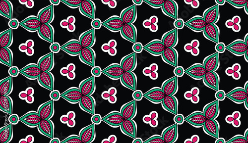 Geometric ethnic pattern seamless flower color. seamless pattern. Design for fabric,curtain,background,carpet,wallpaper,clothing,wrapping,Batik,mandalas,fabric,Vector illustration. pattern style.