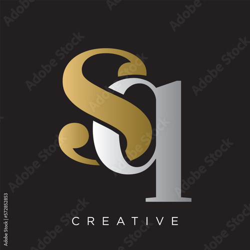 sq  logo design vector	 photo