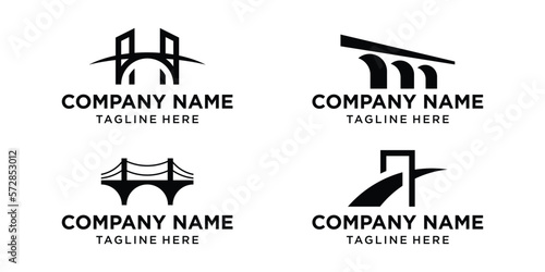 logo design set bridge icon vector inspiration