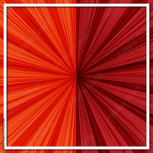 red and white background with rays for comic, banner, poster, advertising or other