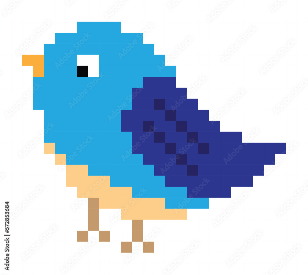 Obraz premium BIRD CROSS STITCH TEMPLATE VECTOR IMAGE