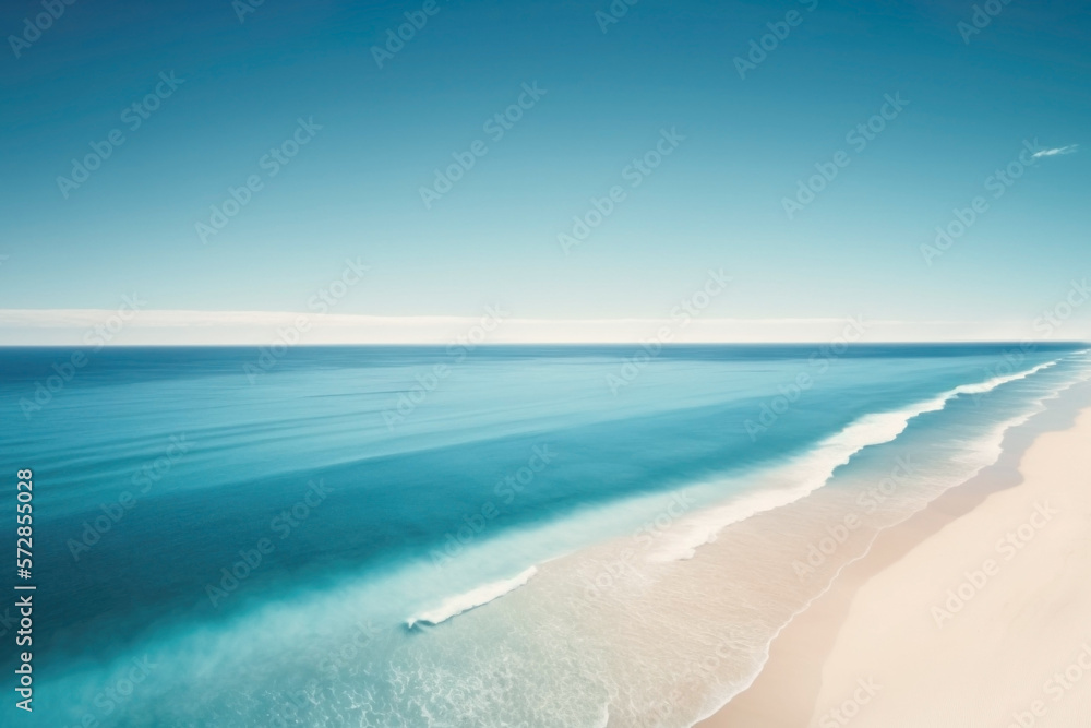 aerial view of beautiful beach, summer vacation on a tropical island clear turquoise water of the sea the shore.