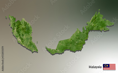 Malaysia Mosaic Country Map