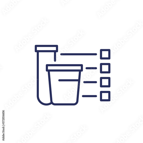 doping test line icon on white