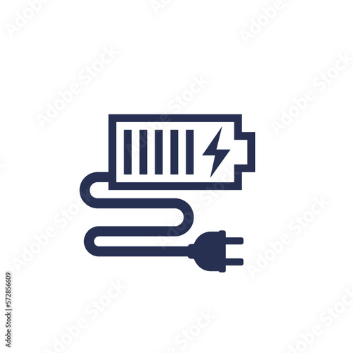 battery and electric plug icon