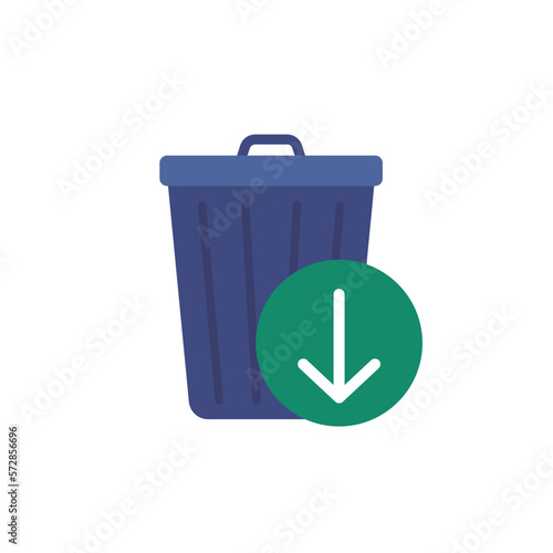 Reduce waste icon on white