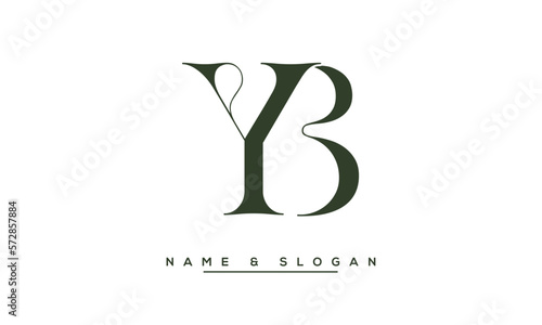 YB,  BY,  Y,  B  Abstract  Letters Logo  Monogram
