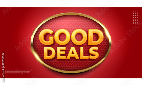 Good deal label sale banner template Illustration