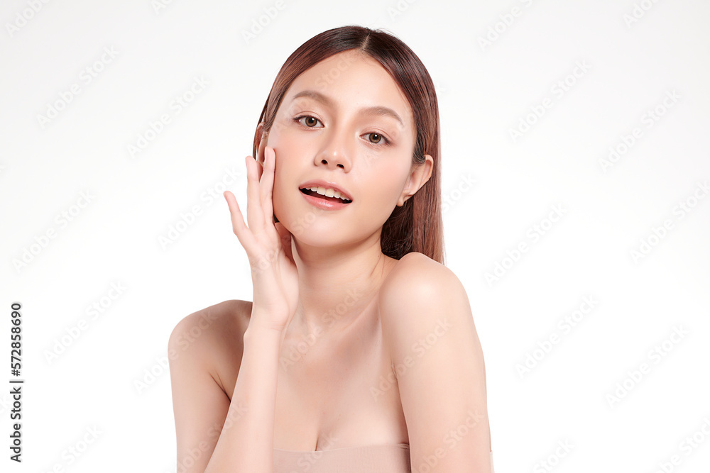 Beautiful young asian woman with clean fresh skin on white background, Face care, Facial treatment, Cosmetology, beauty and spa, Asian women portrait. Beautiful young asian woman with clean fresh skin on white background, Face care, Facial treatment, Cosmetology, beauty and spa, Asian women portrait.