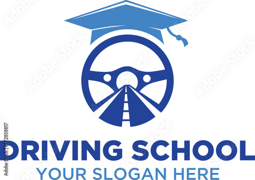 Car-driving-car-logo-driving-school-steering-wheel-logo-moder-vector