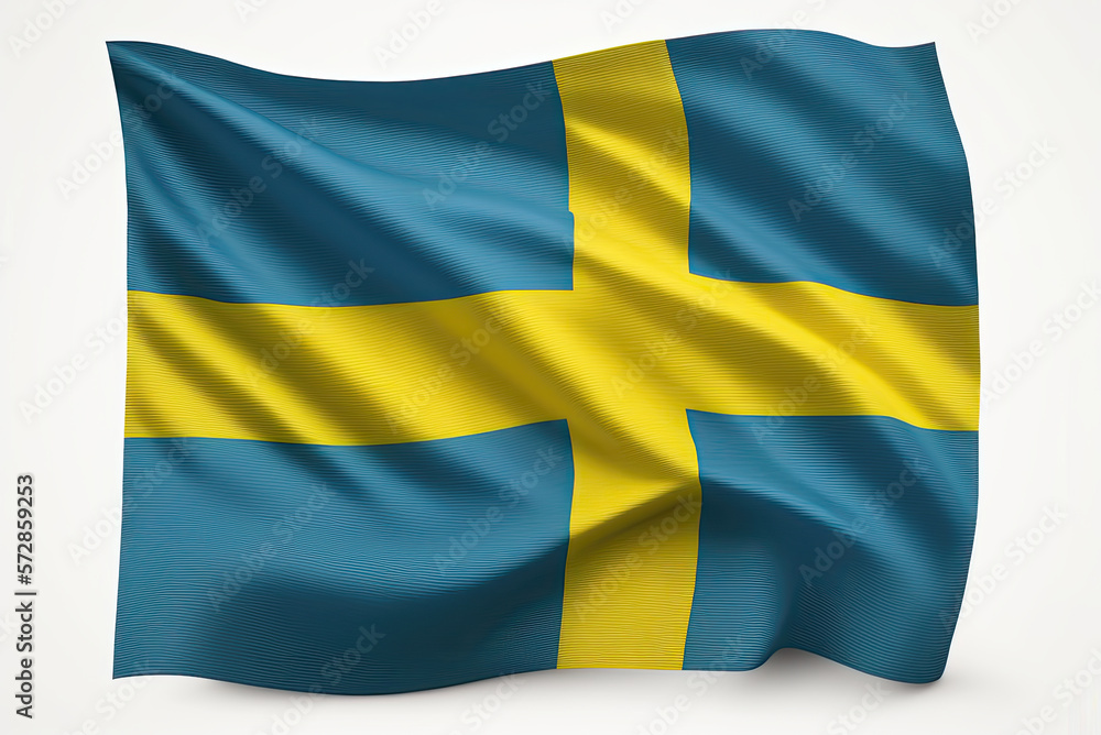 The Swedish flag. generative ai The Swedish flag. generative ai