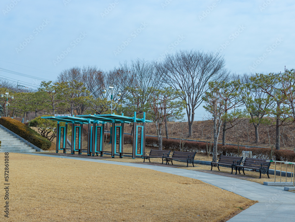 한국의 공원 벤치