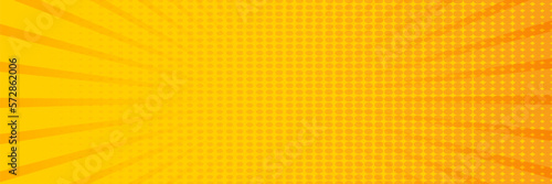 Orange pop art comic background. For speech bubble  message  book  cartoon cover  magazine. Cartoon halftone vintage backdrop. Retro pattern background for comic text. Sunburst background  vector