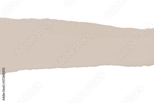 Ripped beige paper. Nude. Contrast. isolated.