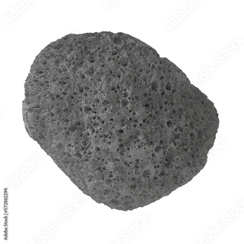 Asteroid Isolated transparent background 3D render   © Zahaoha