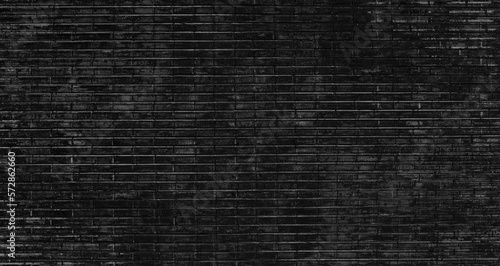 Black brick wall texture for background