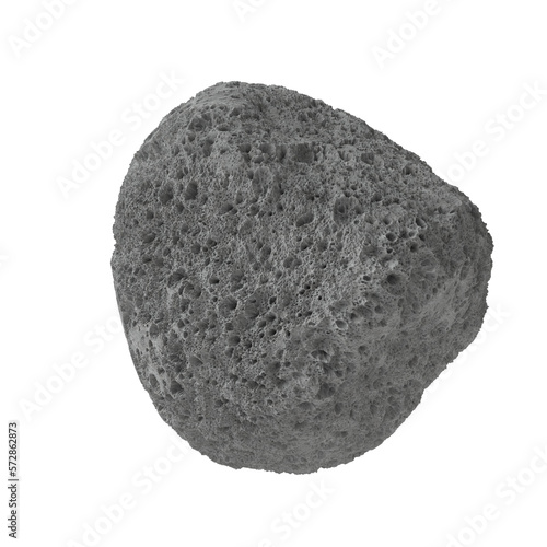 Asteroid Isolated transparent background 3D render   © Zahaoha