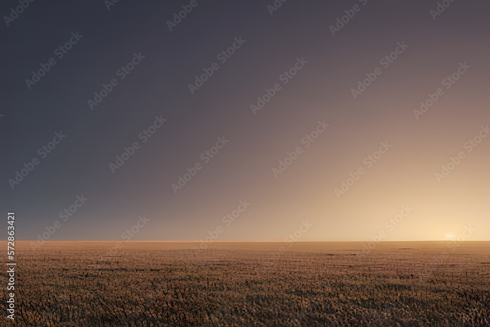 Sunset over field background