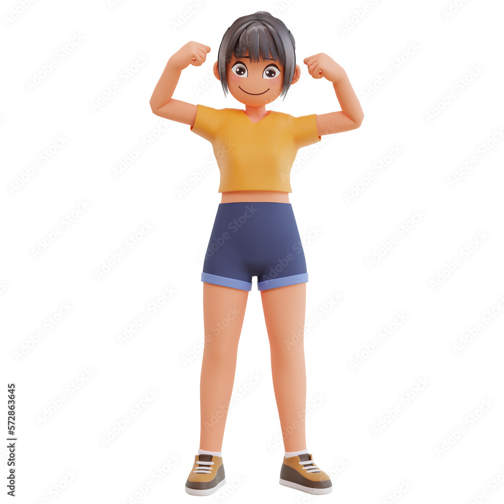 Sexy girls smiling posing happy 3d cartoon illustration Sexy girls smiling posing happy 3d cartoon illustration