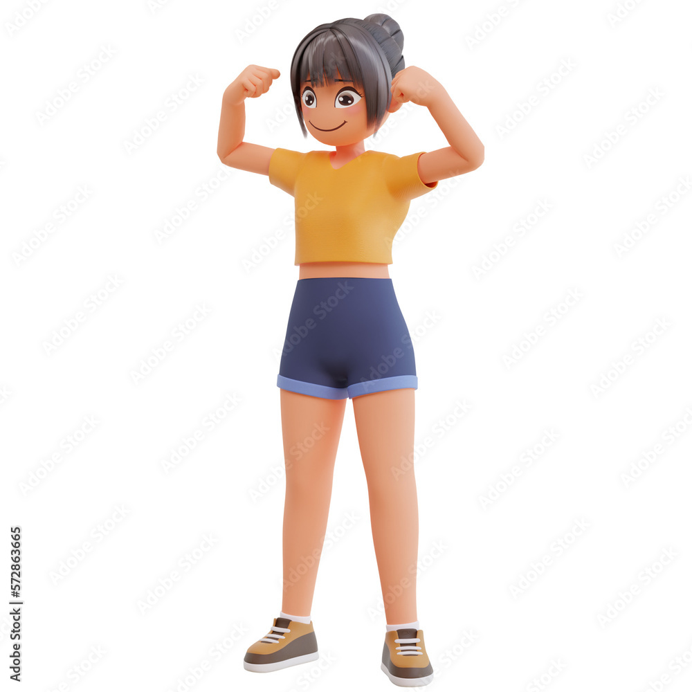 Sexy girls smiling posing happy 3d cartoon illustration Sexy girls smiling posing happy 3d cartoon illustration