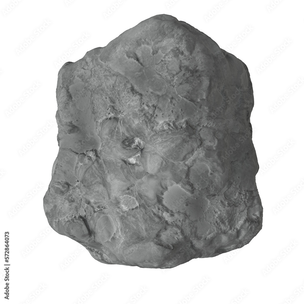Obraz premium Asteroid Isolated transparent background 3D render