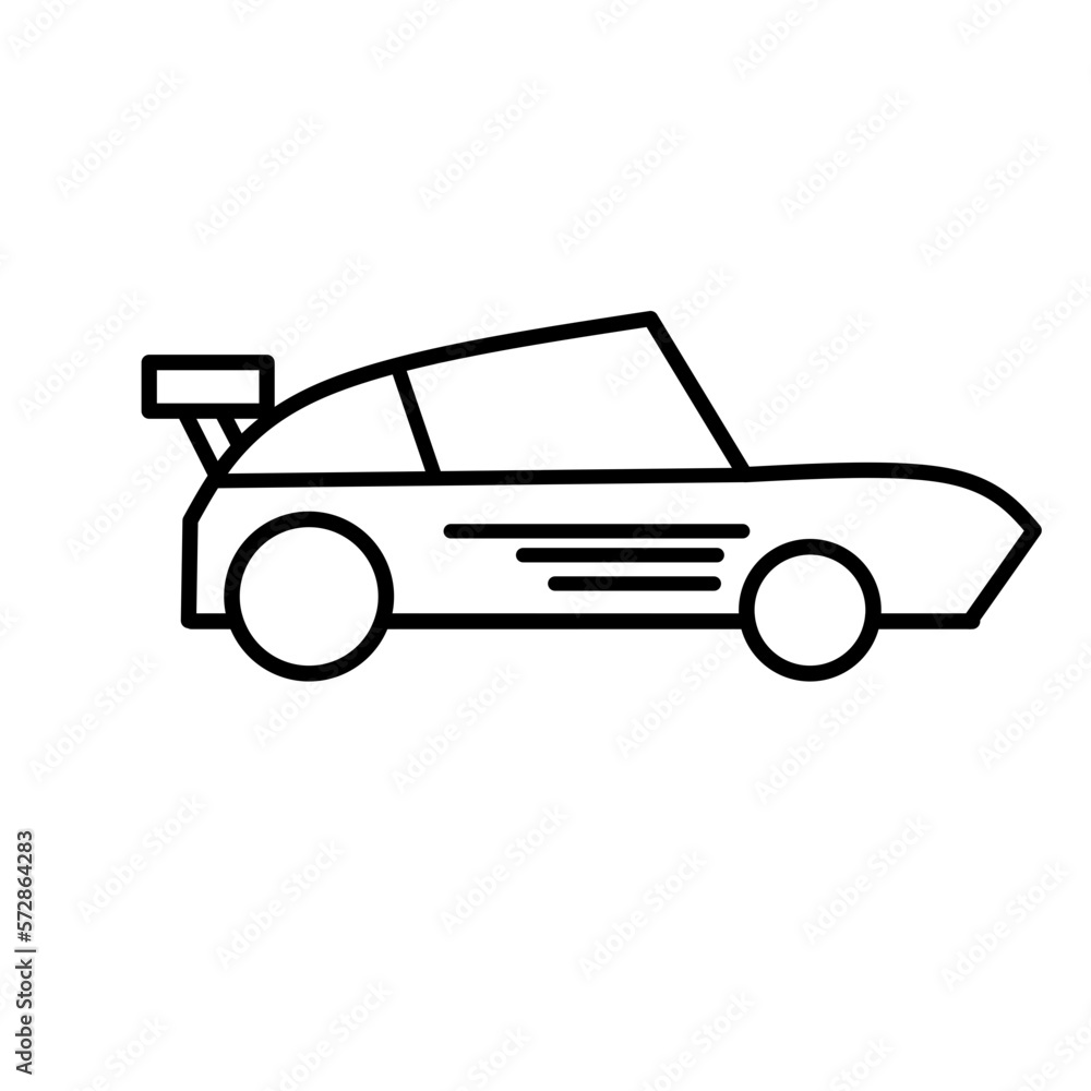 Linear Car Icon