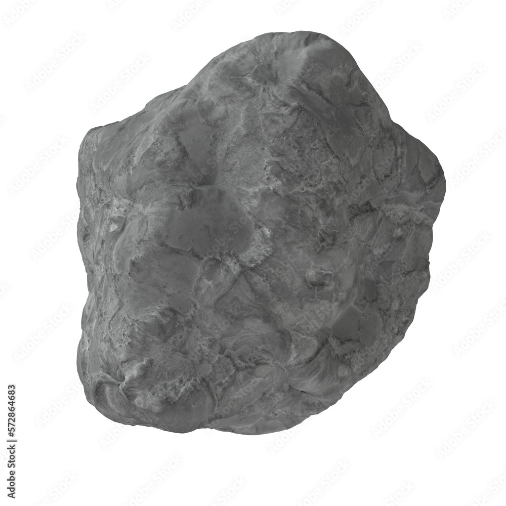 Obraz premium Asteroid Isolated transparent background 3D render