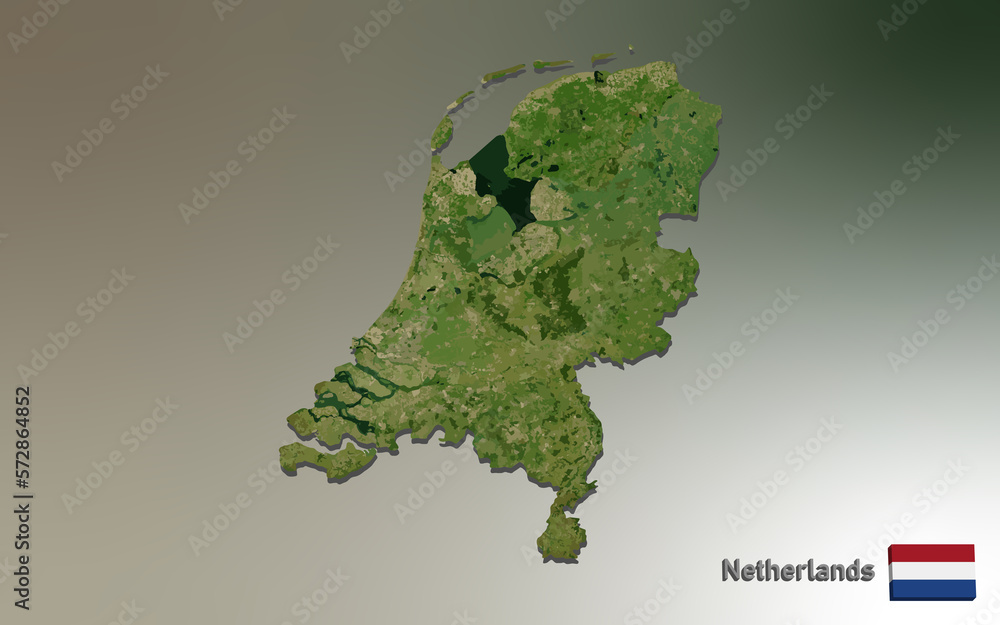 Netherlands Mosaic Map 