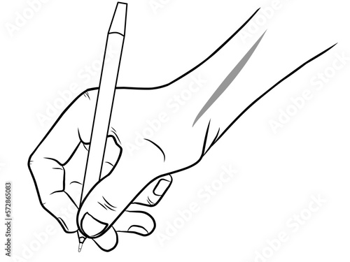 Hand gesture L outline Illustration