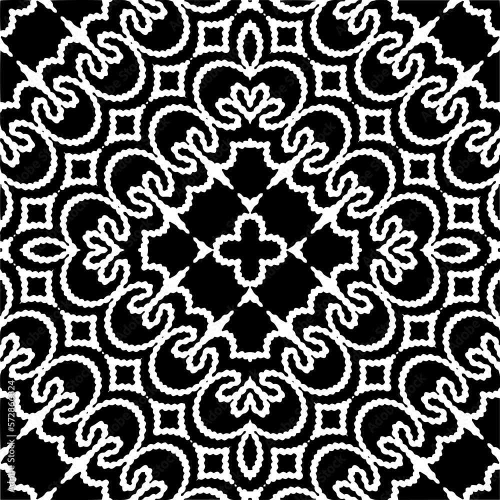 Vector geometric seamless pattern. Minimal ornamental background with abstract shapes. Black and white texture. Simple abstract ornament background. Dark repeat design for decor, fabric, cloth. Vector geometric seamless pattern. Minimal ornamental background with abstract shapes. Black and white texture. Simple abstract ornament background. Dark repeat design for decor, fabric, cloth.
