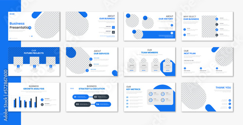 Foto Corporate template presentation design and page layout design, business presenta