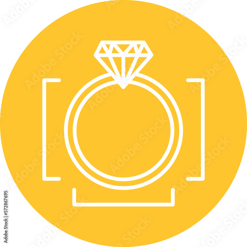 Принти на полотні ring sizing Vector Icon