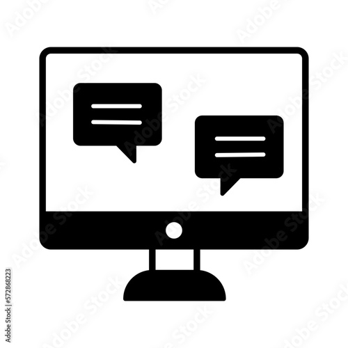 Photos Chat online Vector Icon